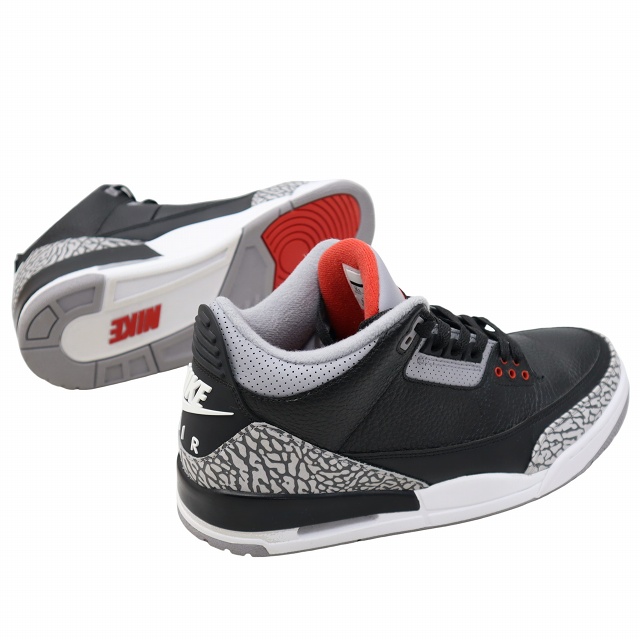 【中古】NIKE 28.5cm AIR JORDAN 3 RETRO OG BLACK CEMENT (2018) 2018 スニーカー US10.5 854262-001 メンズ
