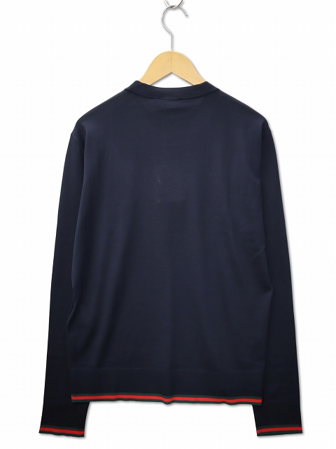 【中古】未使用品 グッチ GUCCI 2025SS 814531 クルーネック シェリーライン 長袖 ウール 薄手 ニット セーター L_1
