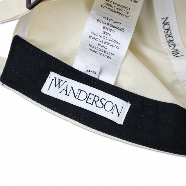 【中古】J.W.ANDERSON LOGO BALL CAP ロゴ刺繍 ベースボール キャップ 帽子 WHITE(ホワイト) メンズ
