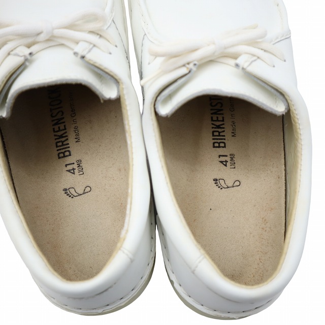 【中古】ビルケンシュトック BIRKENSTOCK 26.5cm パサデナ チロリアンシューズ レザーシューズ 41 WHITE ホワイト 405 メンズ