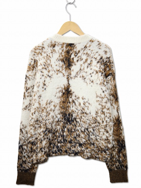 【中古】ディーゼル DIESEL 2024AW K-ITELLO レオパード柄 シャギー ニット セーター L メンズ 中古】ディーゼル DIESEL 2024AW K-ITELLO レオパード柄 シャギー
