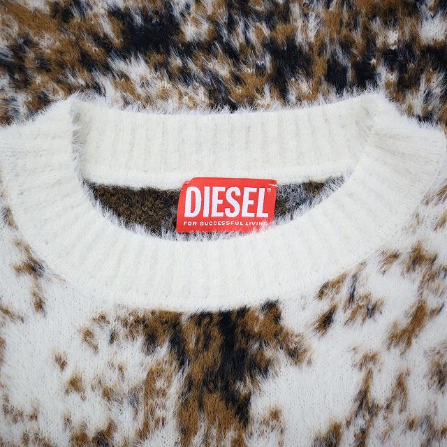 中古】ディーゼル DIESEL 2024AW K-ITELLO レオパード柄 シャギー