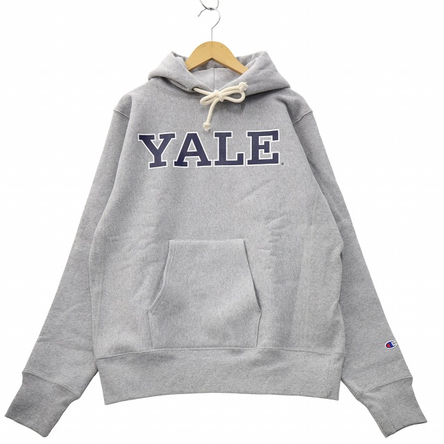 【中古】未使用品 CHAMPION 2024AW フーデッド ウェットシャツ パーカー L オックスフォードグレー C5-A104 メンズ