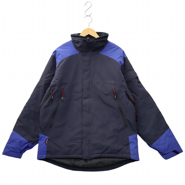 【中古】Polo by Ralph Lauren 80〜90s ヴィンテージ 中綿 ジャケット ブルゾン M ダークネイビー × ブルー メンズ