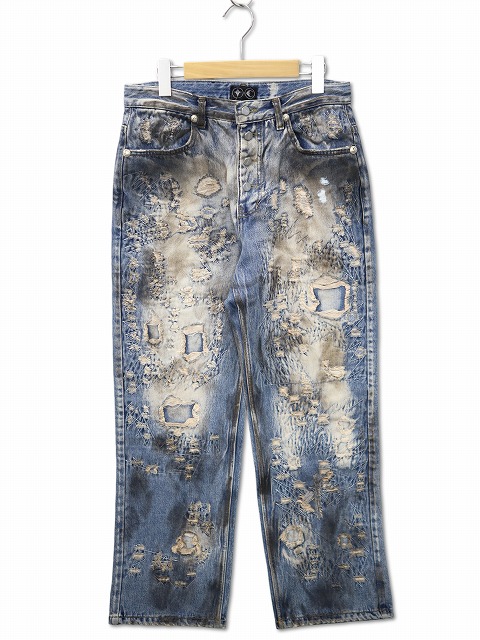 【中古】Thug Club サグクラブ COMBAT CASUALTY CARE DENIM PANTS コンバット キャジュアリティ ケア デニムパンツ 2