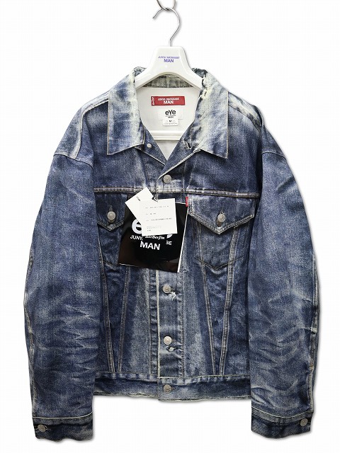 【中古】未使用品 JUNYA WATANABE MAN×BerBerJin×Levi's 綿ツイル インクジェットプリント デニム ジャケット M