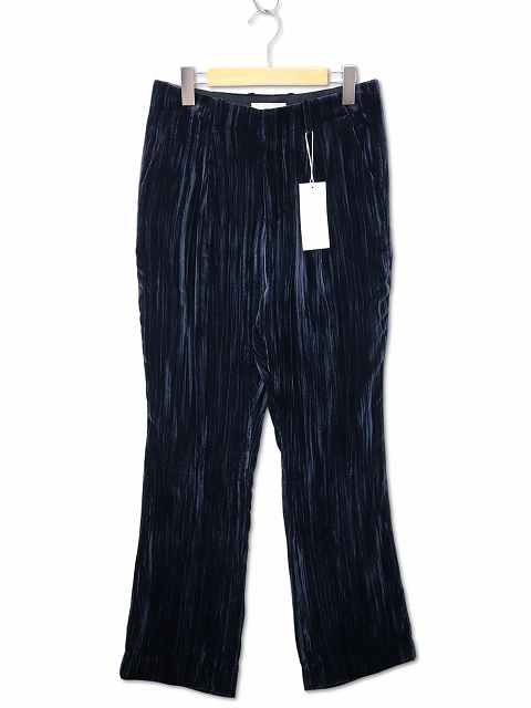 【中古】未使用品 ジエダ WRINKLE VELVET STRAIGHT SLACKS リンクル ベルベット ストレート スラックス パンツ 1