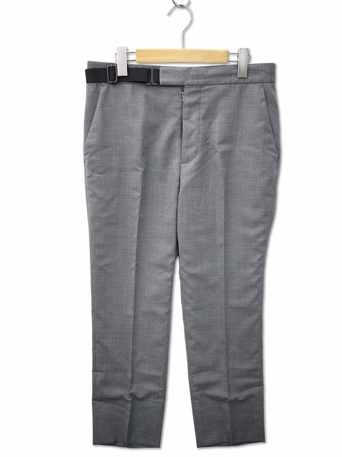 【中古】Maison Margiela 14 ウエストアジャスター ウールブレンド テーパード パンツ スラックス 46(S)