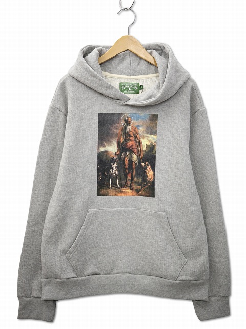 【中古】未使用品 DENIM TEARS デニムティアーズ Lazareth Hoodie プリント スウェット プルオーバー パーカー XL