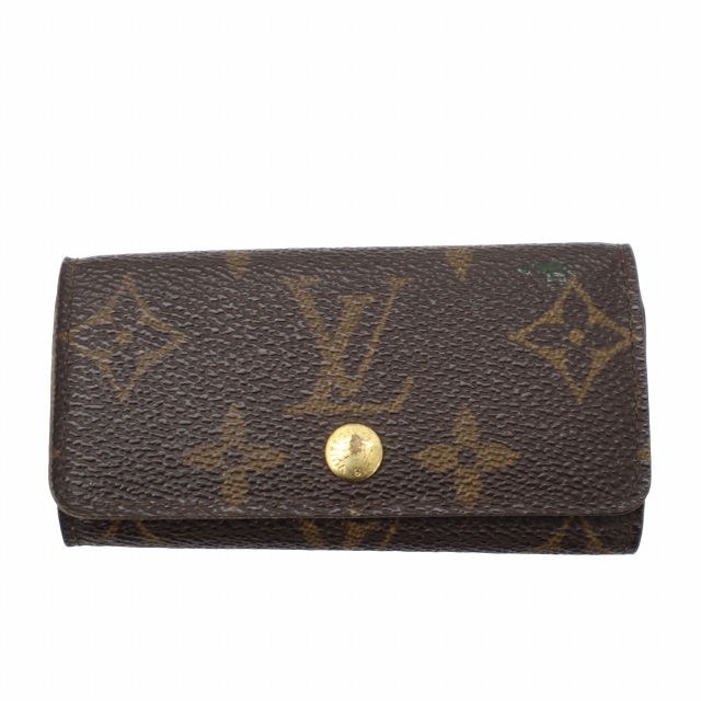 【中古】ルイヴィトン LOUIS VUITTON ミュルティクレ 4 4連 モノグラム キーケース BROWN ブラウン M62631 レディース
