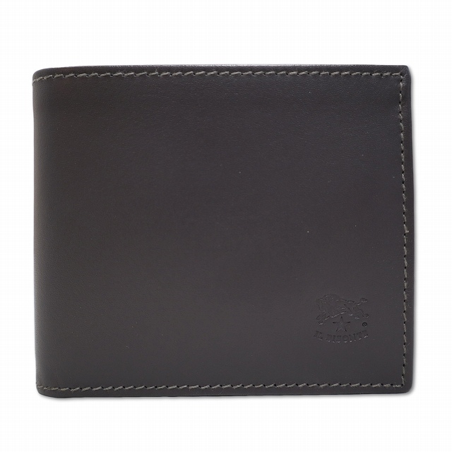【中古】イルビゾンテ IL BISONTE 54152311540 ヴィンテージ スムース レザー ウォレット 二つ折り 財布 IRON