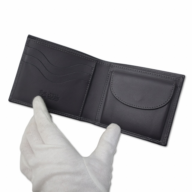 【中古】イルビゾンテ IL BISONTE 54152311540 ヴィンテージ スムース レザー ウォレット 二つ折り 財布 IRON_2