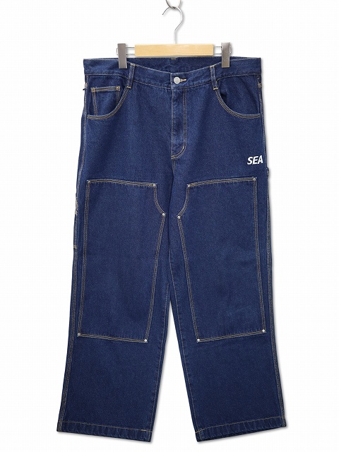 【中古】未使用品 ウィンダンシー WIND AND SEA 2025SS STUDDED DENIM PANTS ダブルニー ペインター デニムパンツ XL