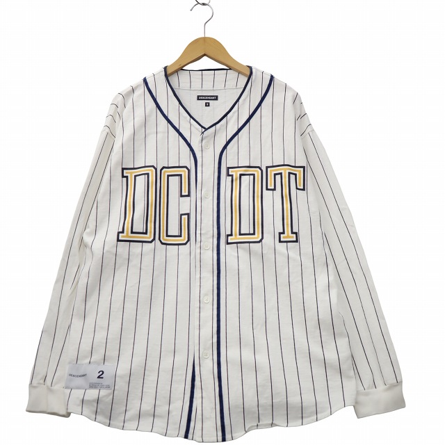 【中古】DESCENDANT BEARS L/S ベアーズ ロングスリーブ ベースボールシャツ 2 WHITE ホワイト 221ATDS-CSM31 メンズ