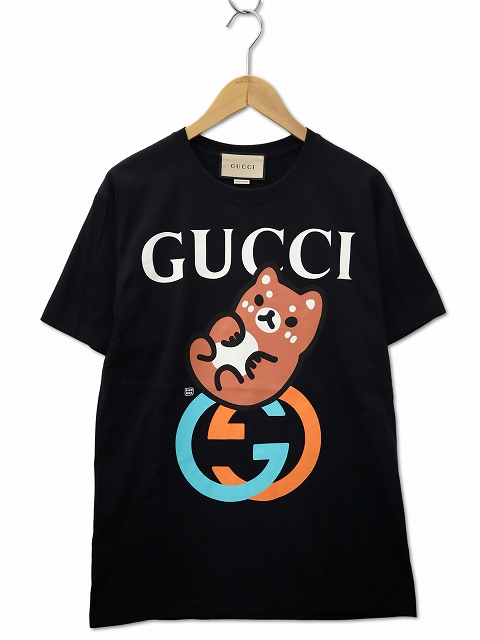 【中古】GUCCI×Angela Nguyen PIKARAR コラボ 548334 XJFB2 クルーネック KAWAII ANIMAL プリント 半袖 Tシャツ XS