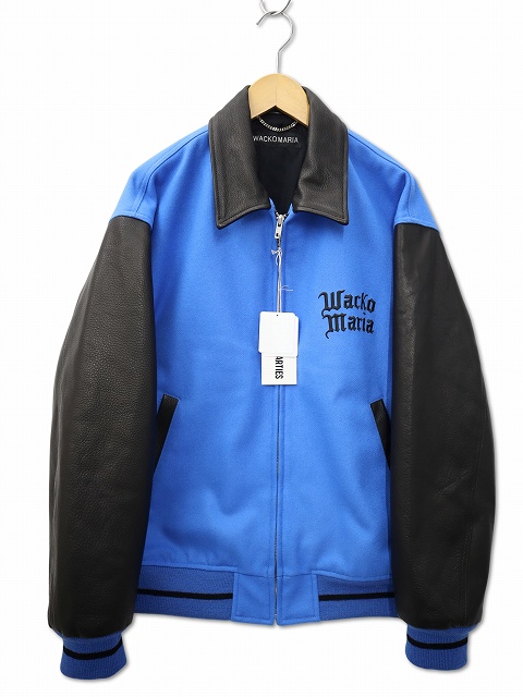【中古】未使用品 WACKO MARIA 2026SS LEATHER VARSITY JACKET (TYPE-1) レザー バーシティジャケット スタジャン L