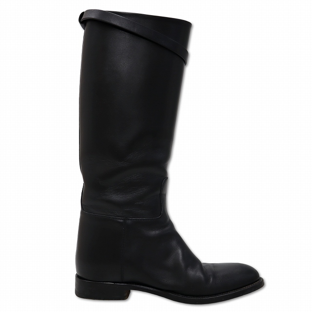 【中古】エルメス HERMES ボックスカーフ ケリー ジャンピング ロング ブーツ 35 1/2(23cm) BLACK(ブラック)_1