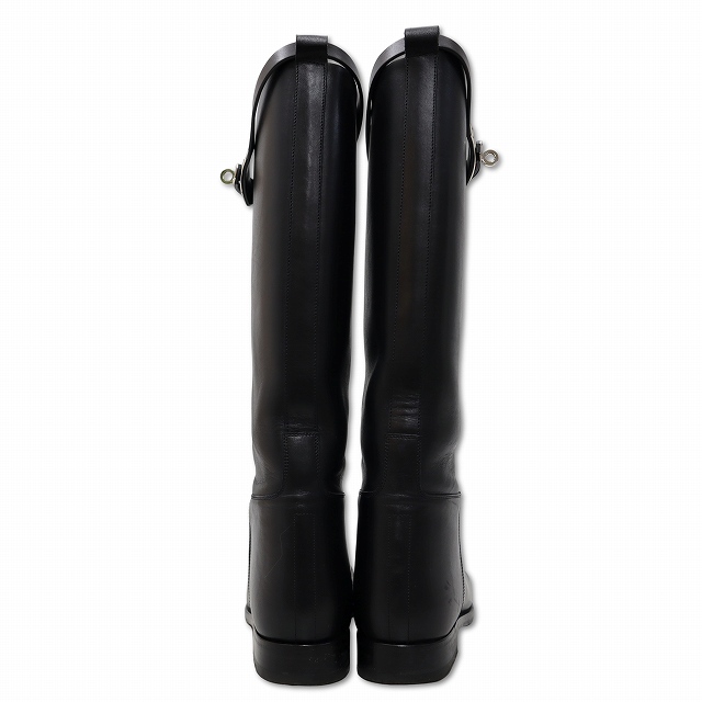 【中古】エルメス HERMES ボックスカーフ ケリー ジャンピング ロング ブーツ 35 1/2(23cm) BLACK(ブラック)_2