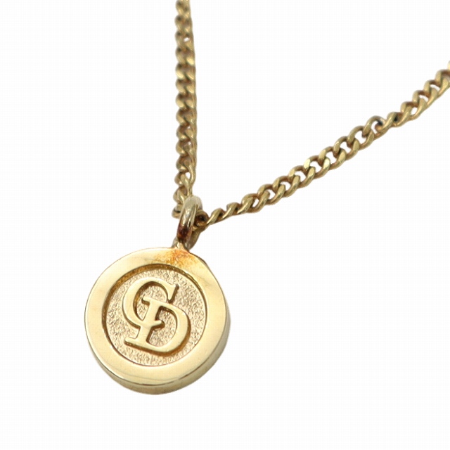 【中古】クリスチャンディオール Christian Dior ヴィンテージ CDシグネチャー ネックレス GOLD(ゴールド) レディース