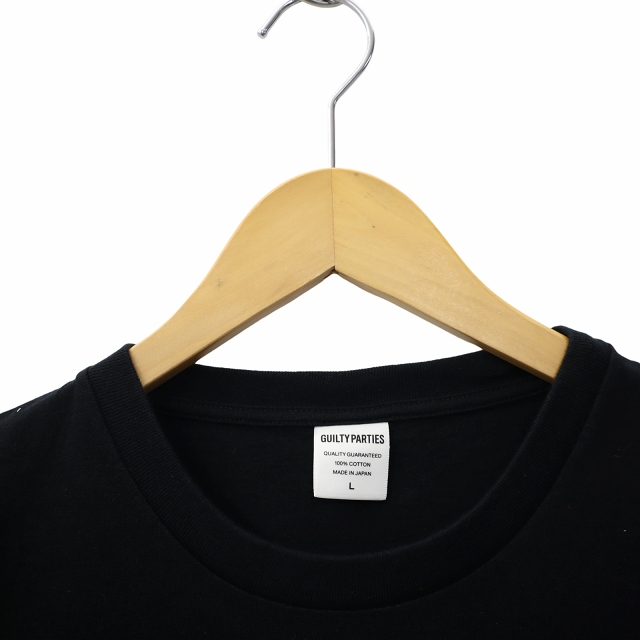 【中古】未使用品 WACKO MARIA 鶏舎 ウォッシュド ヘビーウェイト クルーネック タイプ1 Tシャツ L ブラック メンズ_2