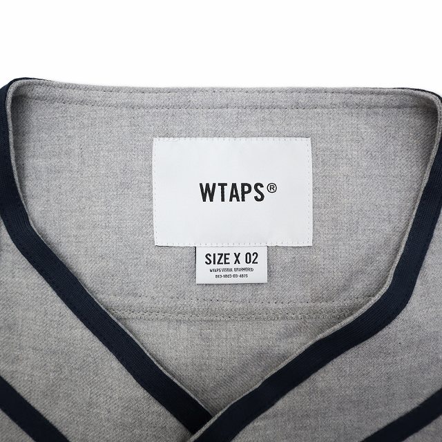 【中古】未使用品 WTAPS 2025SS LEAGUE / SS / COTTON. TWILL 半袖 オーガニックコットン ベースボール シャツ 02(M)_2