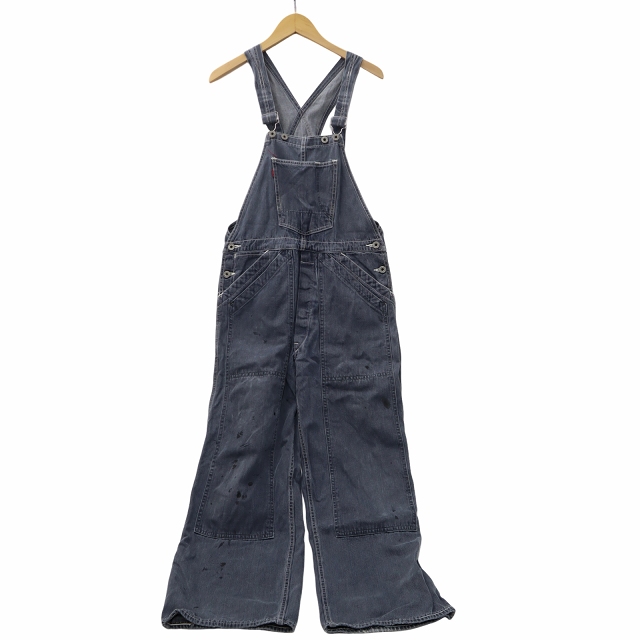 【中古】エヴィス EVISU 90s ヴィンテージ カモメペイント デニム オーバーオール INDIGO インディゴ メンズ