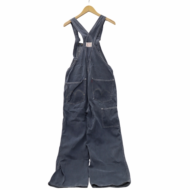【中古】エヴィス EVISU 90s ヴィンテージ カモメペイント デニム オーバーオール INDIGO インディゴ メンズ_1