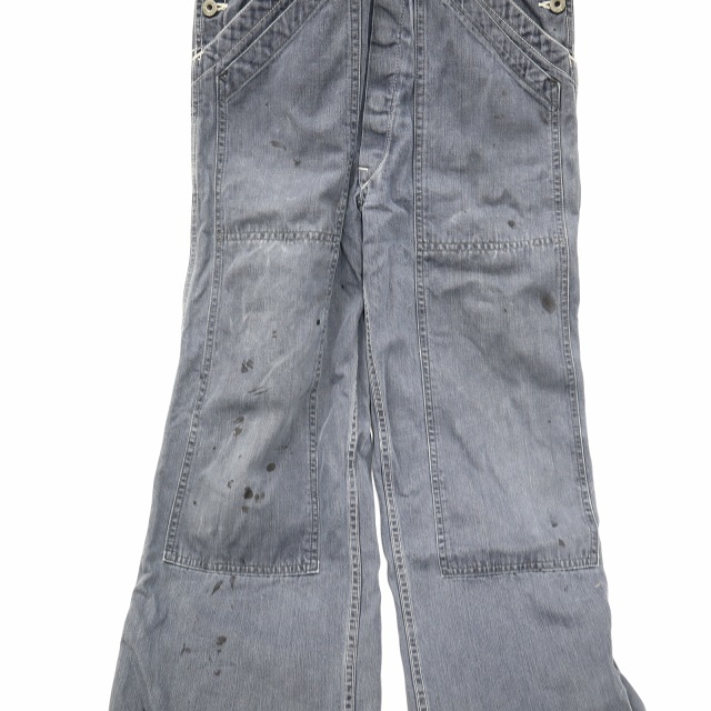 【中古】エヴィス EVISU 90s ヴィンテージ カモメペイント デニム オーバーオール INDIGO インディゴ メンズ_2