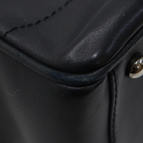 【中古】シャネル CHANEL レザー チョコバー ハンドバッグ BLACK(ブラック) 7番台 レディース_7