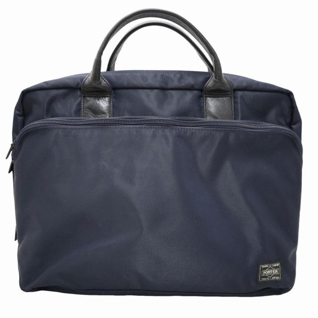 【中古】ポーター PORTER TIME 2WAY BRIEFCASE(S) ブリーフケース NAVY(ネイビー) メンズ レディース