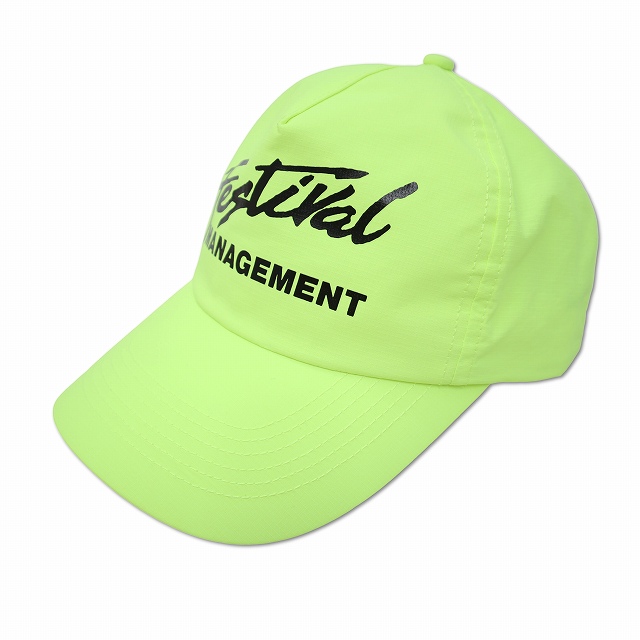 【中古】未使用品 New Manual ニューマニュアル 2026SS TRADE FAIR CAP B プリント ナイロン キャップ F YELLOW