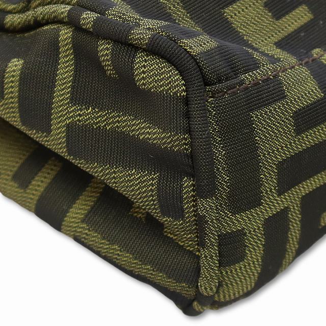 【中古】フェンディ FENDI ヴィンテージ 15787-012 ズッカ柄 ナイロンキャンバス スクエア トートバッグ レディース_7