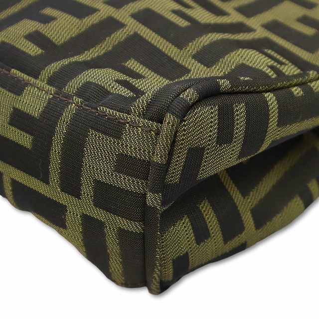 【中古】フェンディ FENDI ヴィンテージ 15787-012 ズッカ柄 ナイロンキャンバス スクエア トートバッグ レディース_8