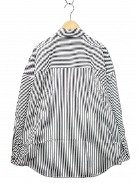 【中古】ディーゼル DIESEL S-DOUBER オーバルD刺繍 長袖 ストライプ コットンポプリン オーバーサイズ シャツ 52(XL)_1