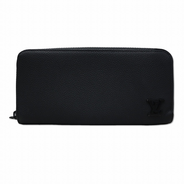 【中古】ルイヴィトン LOUIS VUITTON M80334 LV アエログラム・レザー ジッピーウォレット・ホリゾンタル 長財布