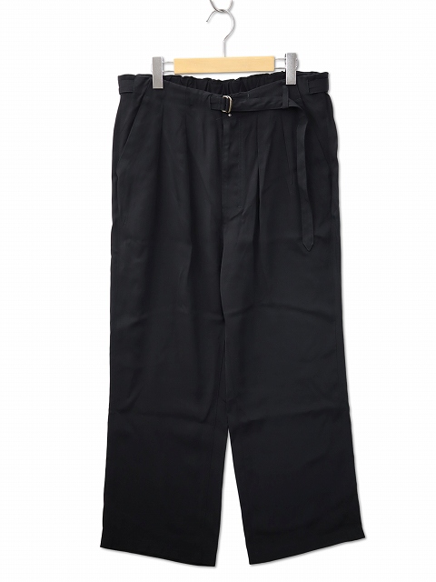 【中古】ANCELLM アンセルム 2026SS VISCOSE BELT-LESS TROUSERS ビスコース ベルトレス トラウザー パンツ 1