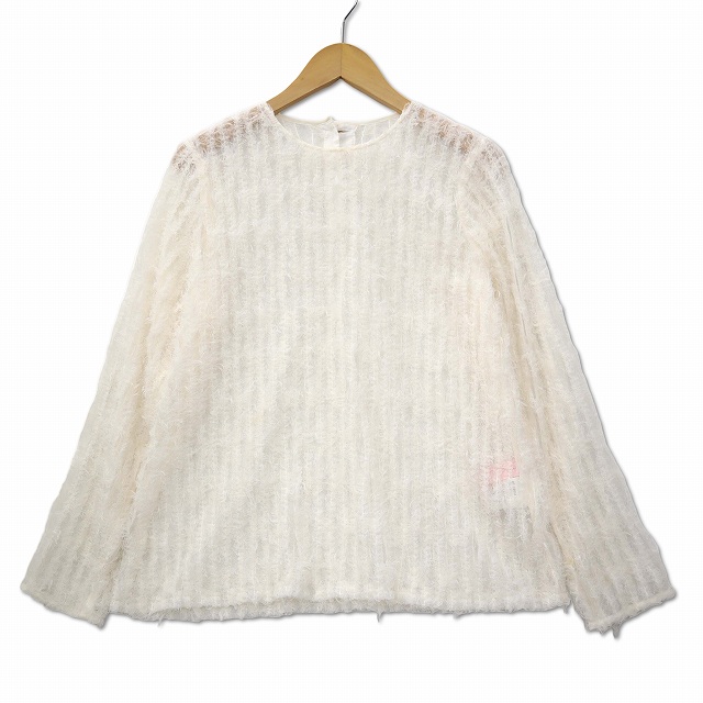 【中古】シャルマントファム charmante femme 2024AW シアー チュールブラウス 10053721 アイボリー F レディース