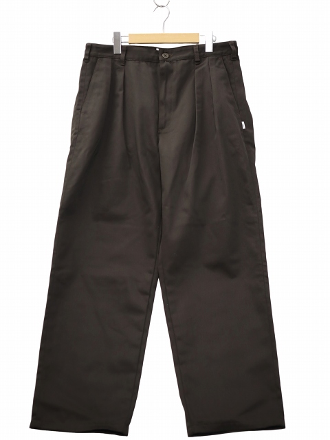 【中古】WTAPS 2026SS トラウザーズ コットンポリ ツイル 2タックパンツ 03 BROWN ブラウン 261TQDT-PTM04 メンズ