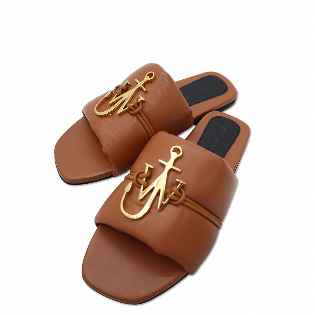 【中古】JWアンダーソン J.W.ANDERSON アンカーロゴ スライド サンダル SLIDE LOGO ミディアムオレンジ 35 レディース