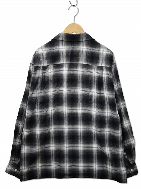 【中古】WACKO MARIA 26SS OMBRE CHECK OPEN COLLAR SHIRT L/S (TYPE-1) オンブレ チェック オープンカラー シャツ XL_1