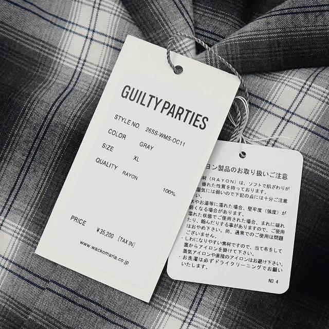 【中古】WACKO MARIA 26SS OMBRE CHECK OPEN COLLAR SHIRT L/S (TYPE-1) オンブレ チェック オープンカラー シャツ XL_3