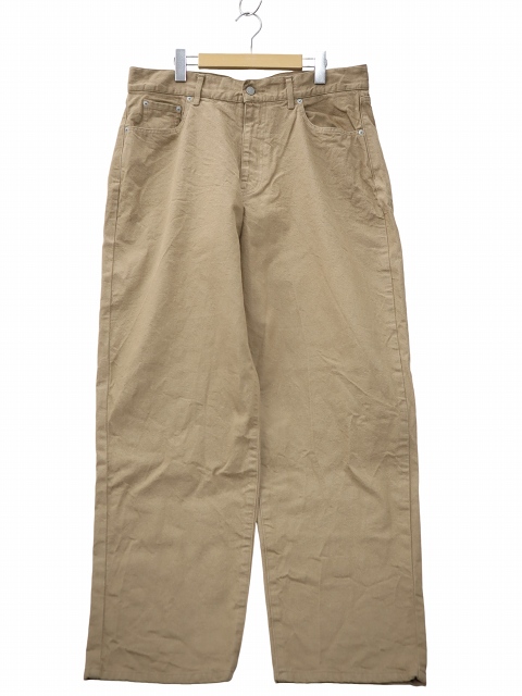 【中古】KEBOZ BAGGY FIT DENIM PANTS バギーフィット デニムパンツ ジーンズ L BEIGE ベージュ KBZ25FW074 メンズ