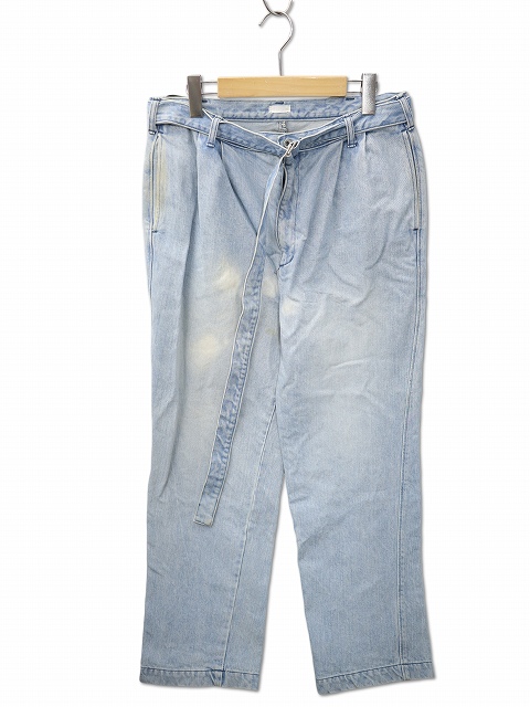 【中古】シーオール SEEALL CIOTA Fabric DOCKERS BELTED 2 TACK PANTS ベルテッド 2タック デニムパンツ 2