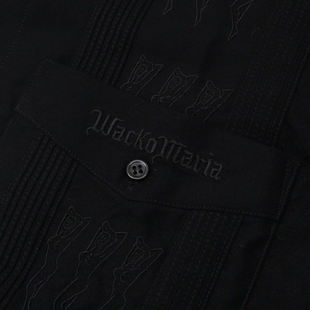 【中古】ワコマリア WACKO MARIA 2026SS CUBA SHIRT S/S 刺繍 半袖 テンセル キューバ シャツ L BLACK(ブラック)_4