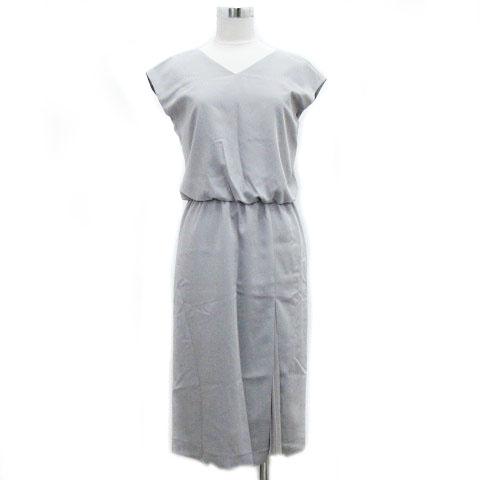 中古 アイシービー Icb Utilism ワンピース ノースリーブ ブラウジング スリット プリーツ 4 グレー レディースの通販はau Pay マーケット ブランド古着のベクトル