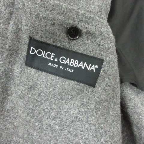★DOLCE&GABBANA★ドルガバD&Gシルク混2Bジャケット50ブラック黒