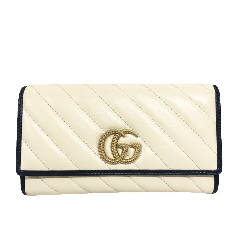 中古】グッチ GUCCI 長財布 GGマーモント コンチネンタル キルティング