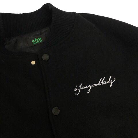 中古】ア フュー グッド キッズ スタジャン ブルゾン ウール混 レザー