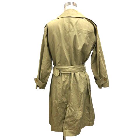 中古】モガ MOGA トレンチコート コットン ウエストベルト付 膝丈 無地 