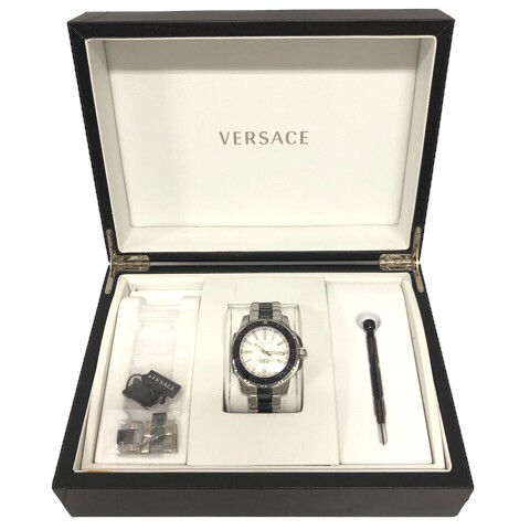 中古】VERSACE 腕時計 ダイバーズウォッチ 15A アナログ SS×セラミック